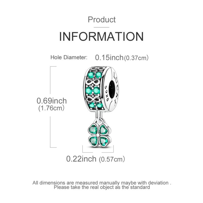 Copper Green Series Family Tree Of Life Lucky Clover Pendant Diy Beads Fit Original Charms Bracelet Women Jewelry