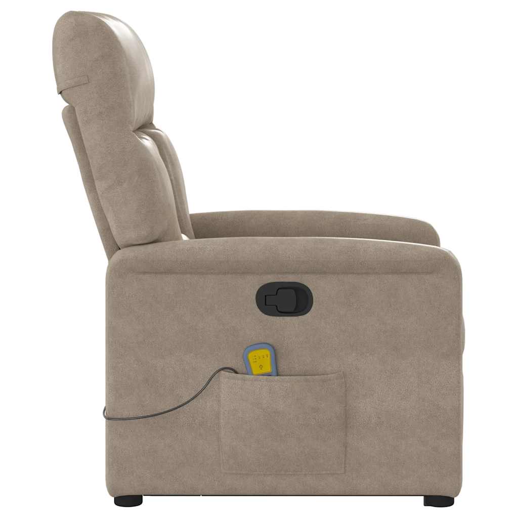 Recliner Chair with Lift Assist Taupe Microfiber Fabric