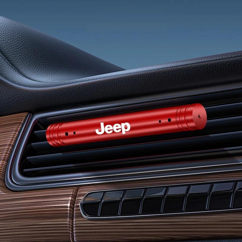 Jeep Car Air Freshener Diffuser Vent Clip Aromatherapy Stick for Renegade Wrangler JK JL Grand Cherokee Interior Accessories ALP1