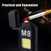 Mini Schlüsselanhänger Taschenlampe COB Tragbares Arbeitslicht USB Wiederaufladbar Outdoor Camping Angeln Taschenlampen mit Heizdraht
