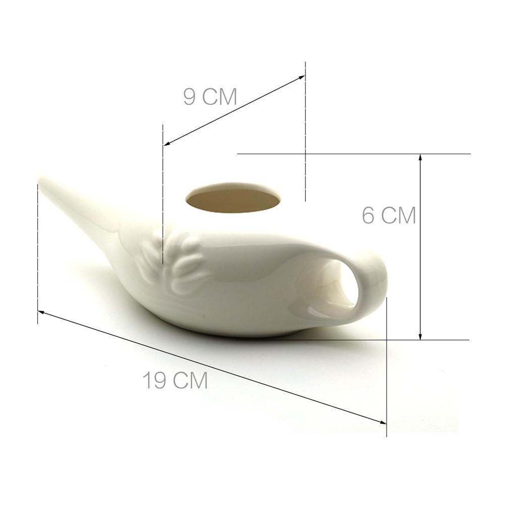 250ml White Ceramic Nasal Rinse Pot Professional Yoga Nose Cleaning Bottle
