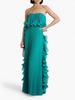 Women's Summer Newest Ins Style Pleated Wrap Dress with Flare
