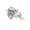 Korean Style Purple Crystal Butterfly Brooch for Women