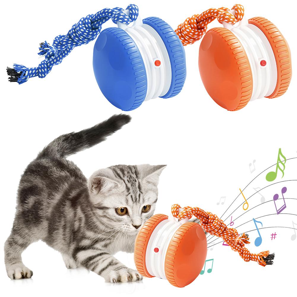 Intelligenter Hundespielzeugball Elektronisches Interaktives Haustierspielzeug Beweglicher Ball USB Automatisches Bewegen Hüpfend für Welpen Geburtstagsgeschenk
