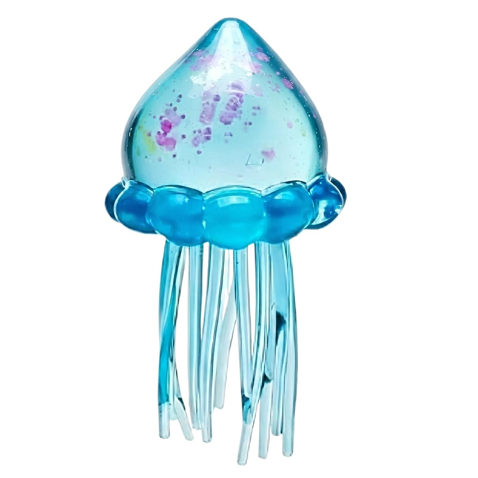 

Squishy Jellyfish Stress Relief Toy Soft Silicone Sensory Fidget Toy for Kids and Adults Durable and Reusable Handheld Squeeze Toy синий