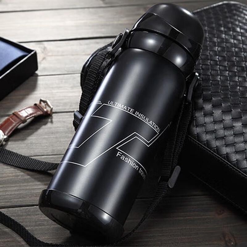 

MRSIKEY Portable Dual-Lid Stainless Steel Insulated Travel Mug, 800ML