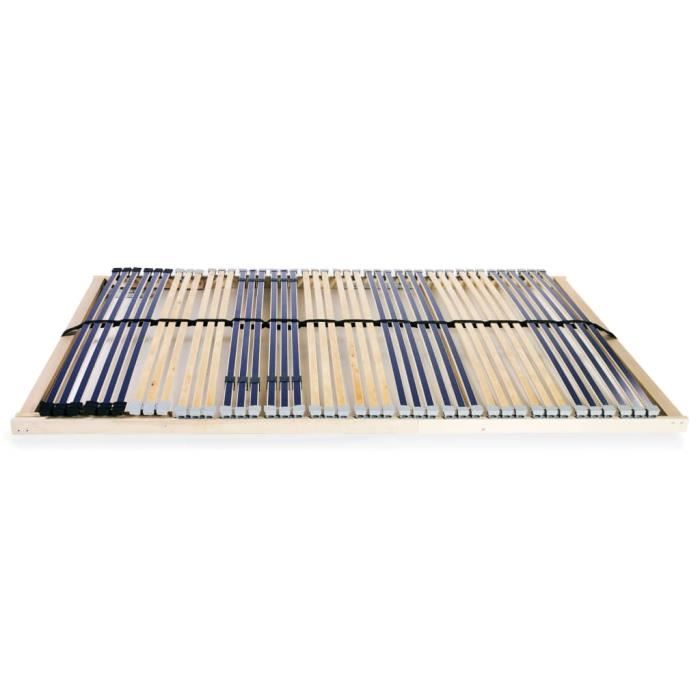 VidaXL Sommier à lattes avec 42 lattes 7 zones 120 x 200 cm