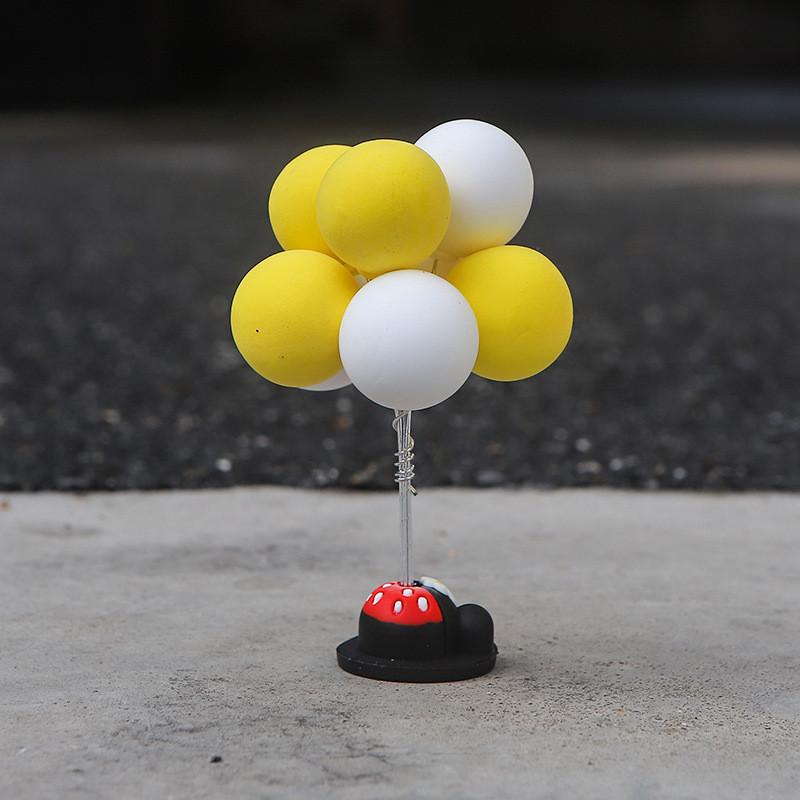 Cute Cartoon Balloon Car Ornament For Car Interior Clay Material