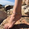 Natural Stone Beaded Anklets for Women Girls Handmade Summer Beach Boho Turquoise Beads Ankle Bracelet Foot Jewelry Gift for Her CLE