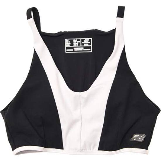 

New Balance SLEEK Cropped Sports Size L N.U.A Bra, Women s, WT01117, Black/White,