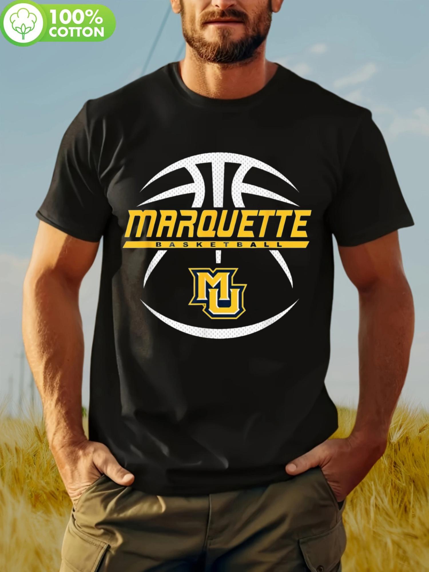 Marquette Bow Basketball Printed T-shirt - Breathable S