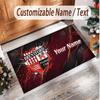Personalized Crystal Velvet Carpet Brentford Football Pattern Non Slip Floor Rug