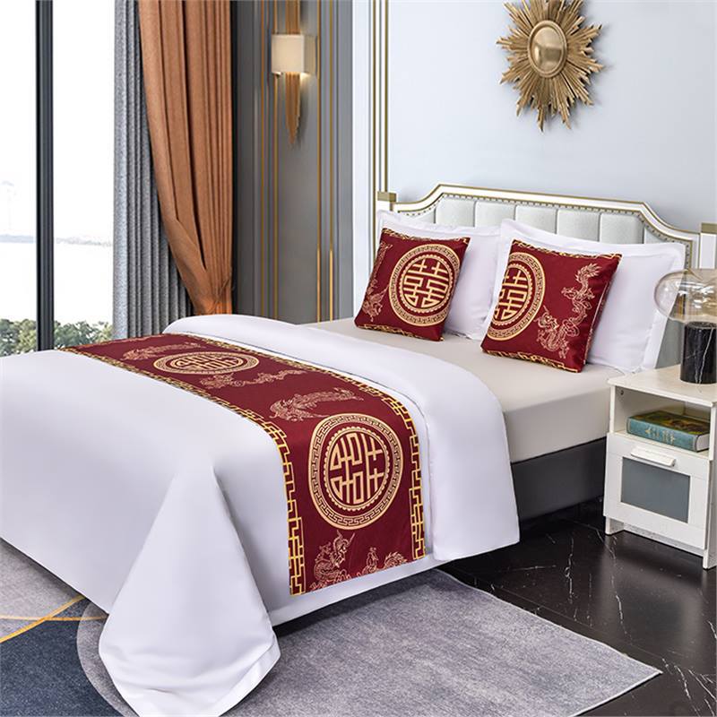 Landscape Painting Bed Flags Bedroom Decoration Bed End Scarf Hotel Household Dustproof Decorative Cloth Home Textiles Household Goods Pillow Cover