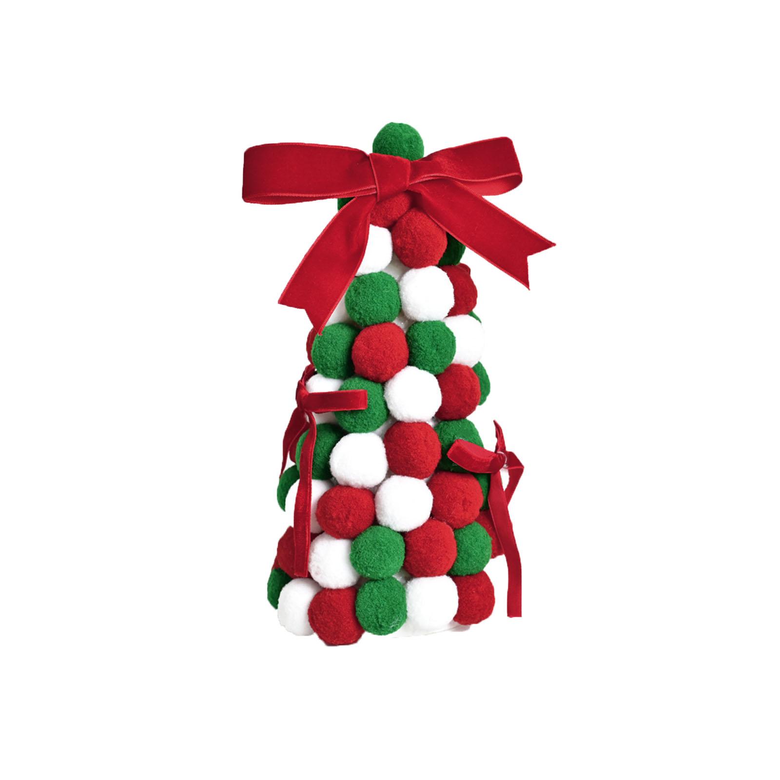 

Красные, Зеленые и Рождественские Маленькие Шарики Ручной Работы Бант Украшения для Новогодней Елки Настольное Украшение One Size