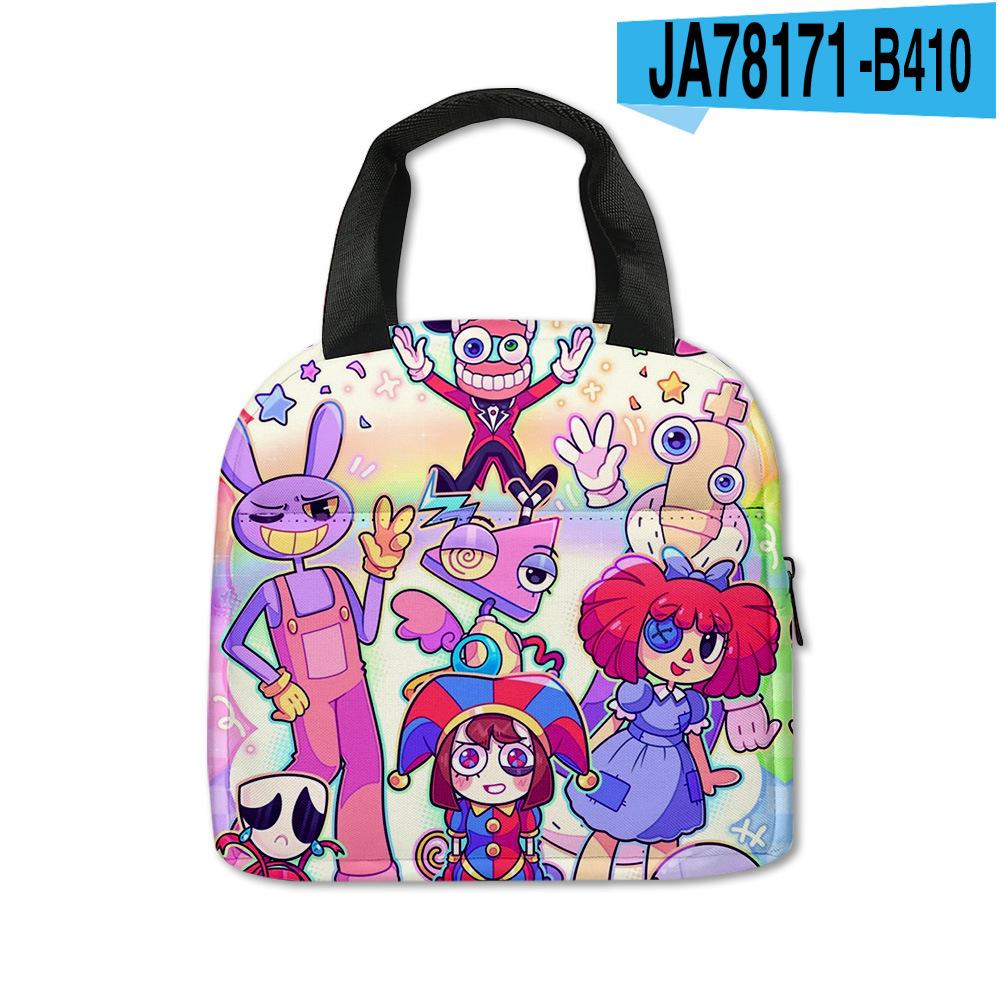 Magic Digital Circus Lunch Bag Aluminum Foil Insulated Lunch Box Tote Bag Children'S Meal Bag With Meal Bag