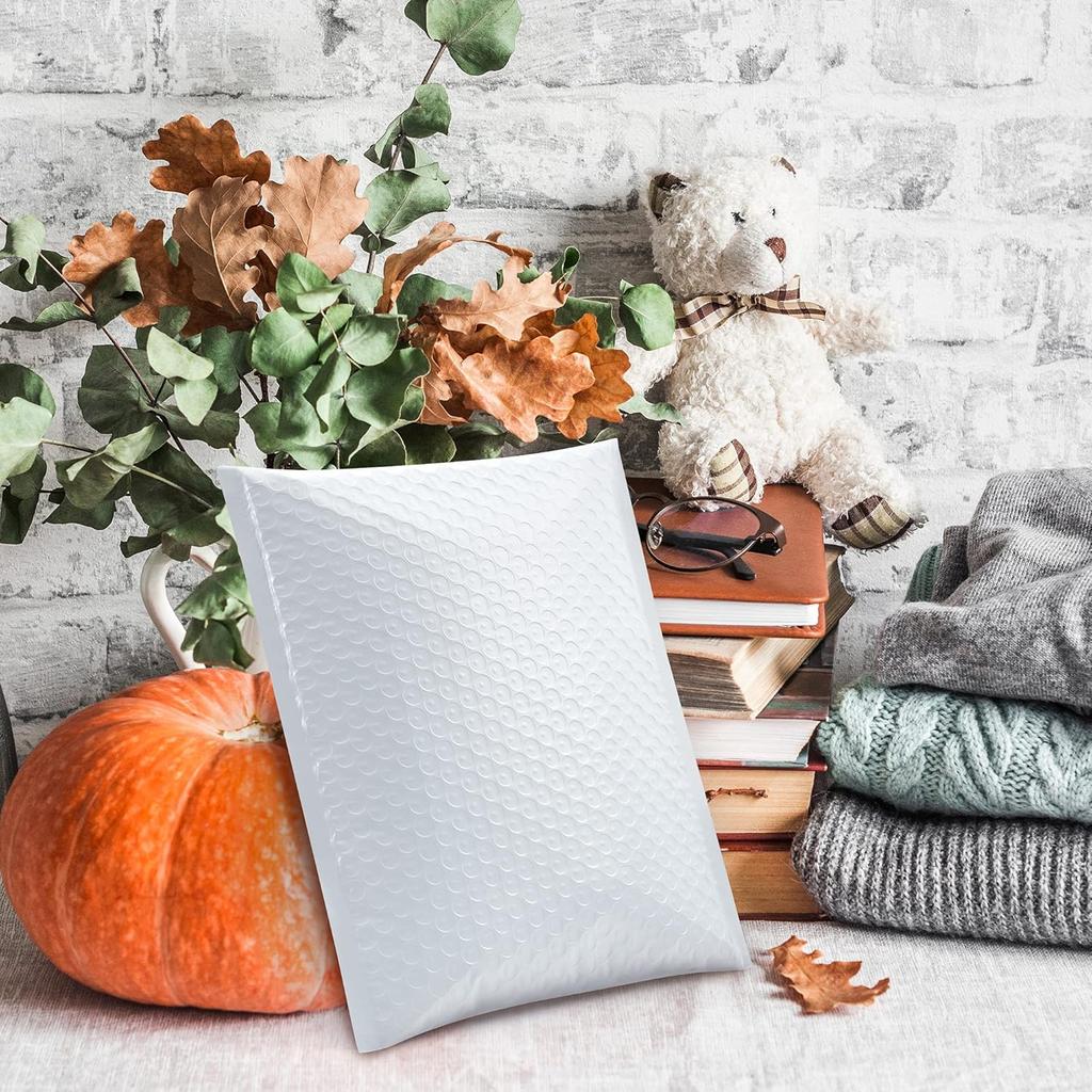 UCGOU Bubble Mailers 8.5x12 Inch White 25 Pack ble Size 8.5x11 Poly Padded Envelopes #2 Medium Mailing Opaque Packaging Postal Self Seal Waterproof