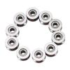 Oumefar U-Groove Bearing 10pcs U624zz Carbon Steel Shell U-Groove Pulley Roller Metal U Type Guide Pulley Wheel Roller Bearing 0.51inch OD for Window