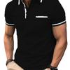 2024 Sommer Herren Sport Poloshirt mit Knopftasche