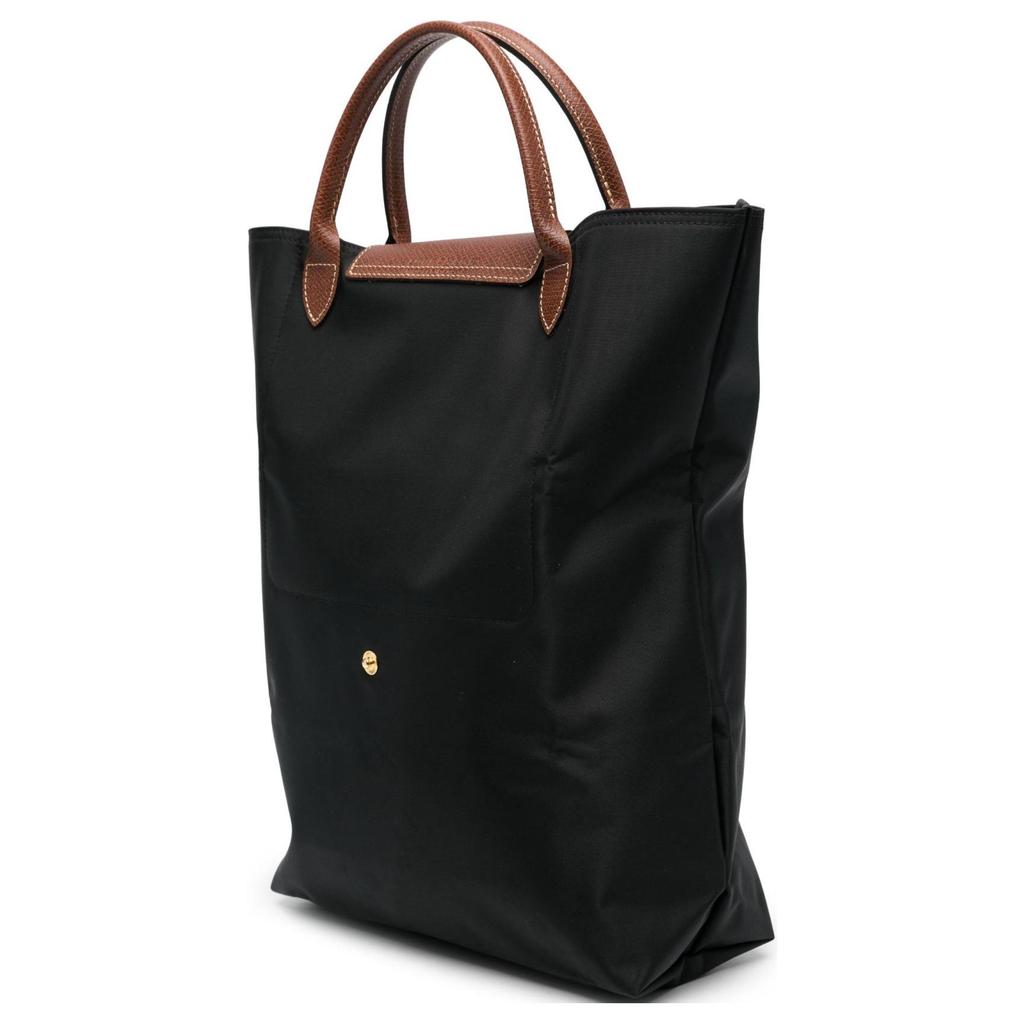 Longchamp Le Pliage Medium Handbag With Gold Accents And Snap Closure Women Handbags Black 10168089001