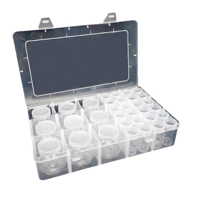 

Multipurpose Beads Storage Container With Removable Labels Bottles for Crafting Jewelry Making and Home Organization