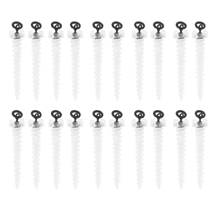 20Pcs Fishing Baits Screw Carp Boilie Baits Screw Floating Baits Boilie Screws With Rings Swivels Fishing Accessories L