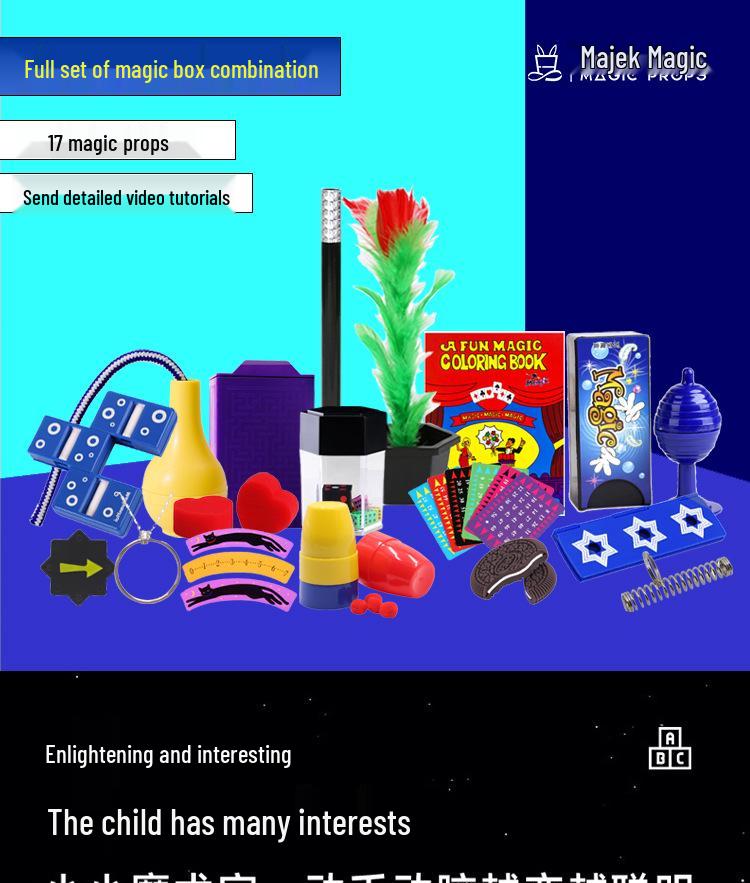 Magic Props Set: Educational Performance Kit for Boys and Girls - Perfect Festival or Birthday Gift
