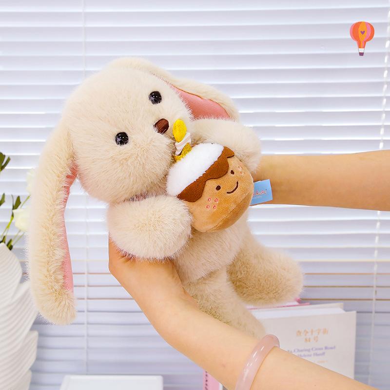 Cute Rabbit Plush Toy Big-Eared Rabbit Doll Grab Machine Doll Throw Pillow Doll Birthday Gift