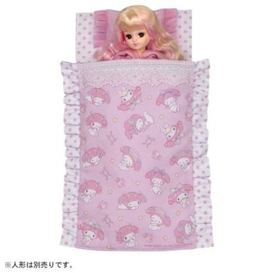 Takara Tomy Licca-chan Doll Kuromi My Melody Reversible Bedding Dress-Up Play Toy Ages 3 Up