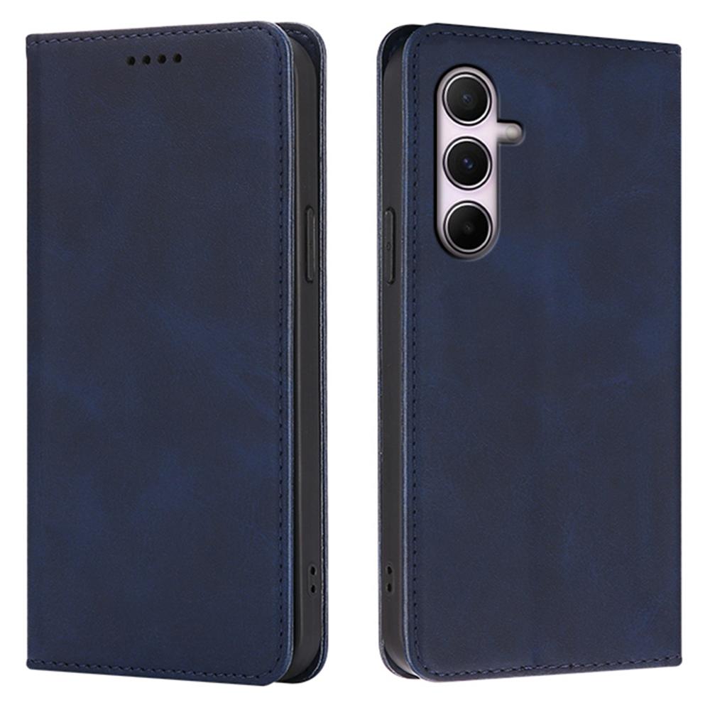 Für Samsung Galaxy A15 4G/5G Hülle Brieftasche Kalbsleder Textur Leder Handyhülle mit verdecktem Magnetverschluss