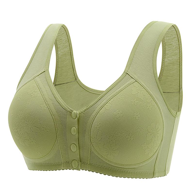 

Front-Opening Push-Up Lace Wireless Bra for Back Support 50/115