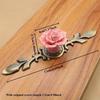 1pc Large Ceramic Antique Copper Rose Single Hole Handles Hand Kneaded Bronze White Cabinet Closet European Pumpkin Pulls