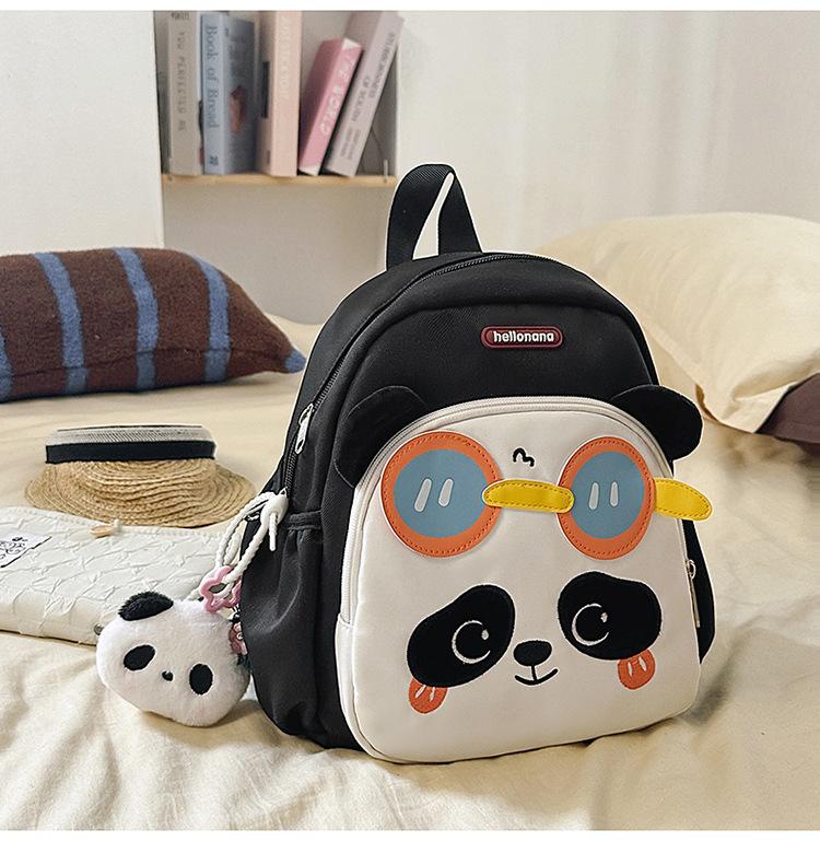 Schoolbag new high-value, fresh, sweet and cute panda backpack, light spring outing backpack for students in grades 1-1