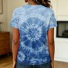 Women's Casual Pullover T Shirt Short Sleeve Round Neck Tie Dye Print Top Lightweight Comfortable Fit