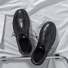 Fashion2024 British Style Men's Trend Luxury Brogues Shoes Men Wedding Leather Dress Shoes Black With Black Flats Formal Shoes Men