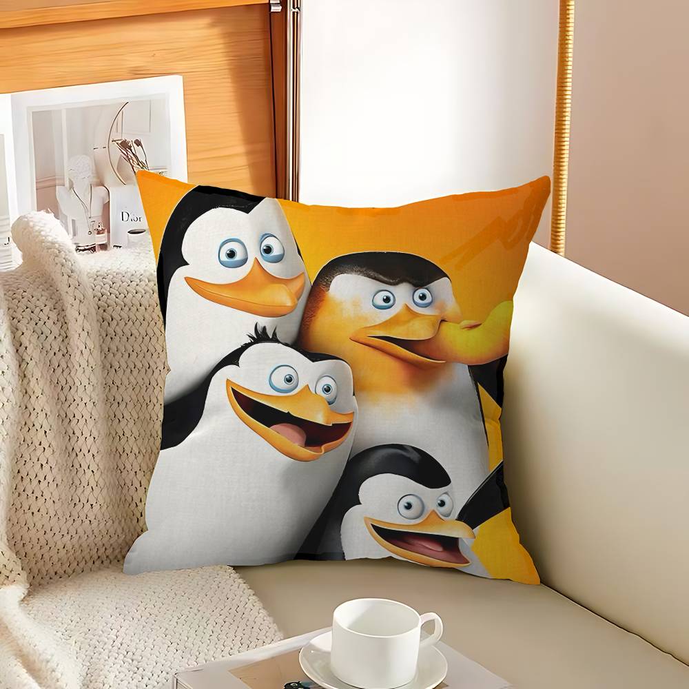 Classic Anime The P-Penguins Of M-Madagascar Personalized Picture Text Home Decorative Pillows Household Gifts 45x45cm 12x12Inch