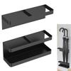 Wall Mounted Umbrella Stand Holder Adjustable Height Carbon Steel Entryway Umbrella Storage Shelf Hanger Organizer