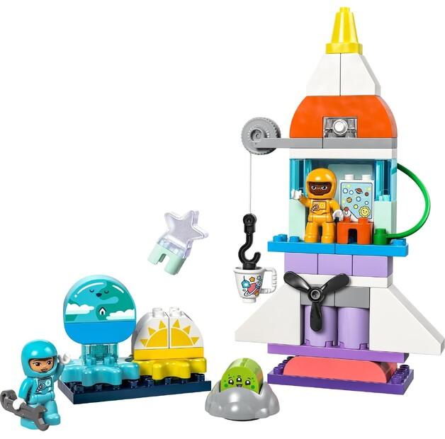 LEGO DUPLO Stadt 10422 Weltraum-Shuttle-Abenteuer 3-in-1