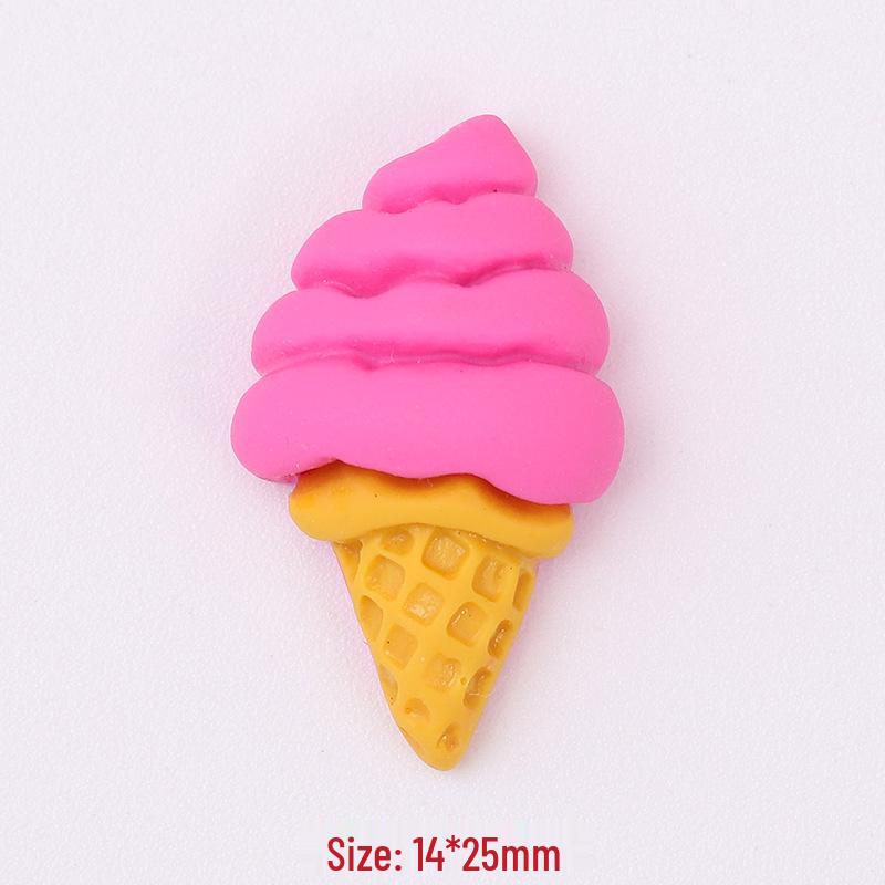 Simulation Ice Cream Cake, Sweet Donut DIY Resin Ornament, Hair Accessories, Phone Case Sticker
