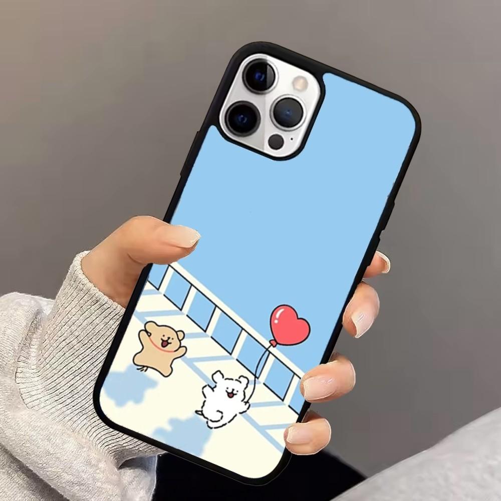 L-Line Puppy Maltese Phone Case For iPhone 16,15,14,13,12,11,Pro,Max,Plus,Mini,Magsafe,Magnetic Wireless Charging Case