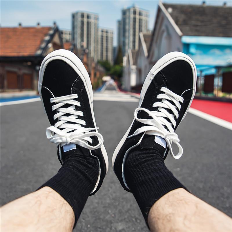 Black Canvas Men's Versatile Casual Shoes, Autumn 2025 Trend – Ideal for Spring and Fall