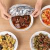 100Pcs Reusable Food Insulation Cover Extendable Dish Protection Cover  Refrigerator