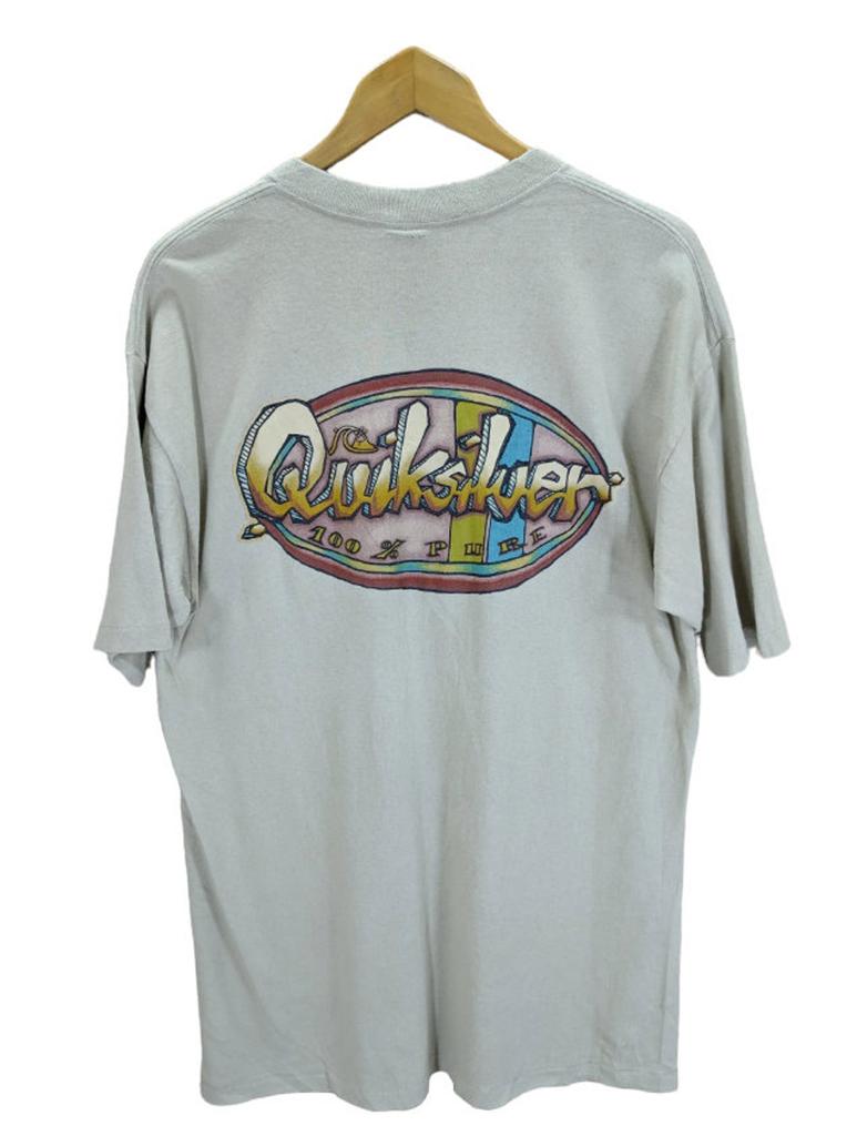 90s Vintage Quicksilver Retro Logo Quicksilver 100% pure Surfing paradise beach Billabong Australia surf wear streetwear Large Quicksilver