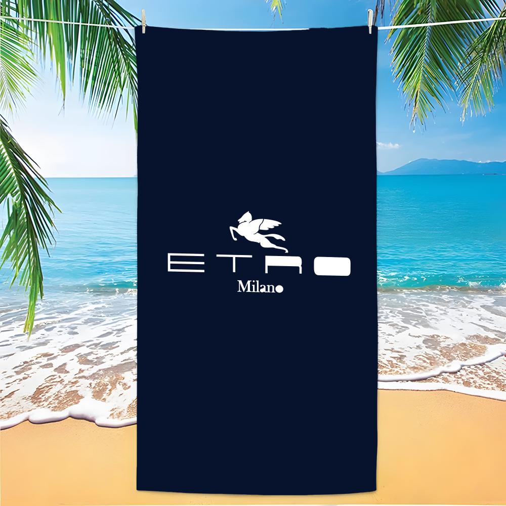 E-Etro Towel Polyester Beach Towel Quick Dry Sand Free Bath Towel For Summer Pool Travel Vacation
