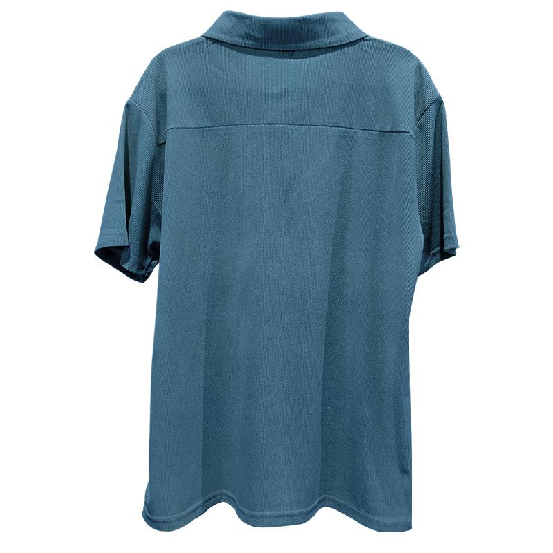 Completo estivo da uomo tinta unita con risvolto, manica corta, cerniera, pantaloni