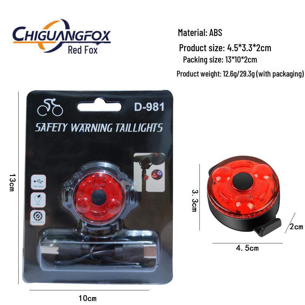 USB Rechargeable Colorful Dimming LED Mini Rear Taillight with Quick-Detach Feature