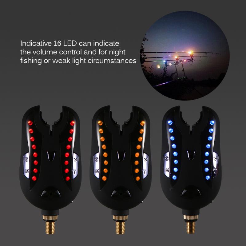 Wireless Digital Fishing Alarm Fishing Bite Alarms Set Fishing Receiver Sound Alert Kit Led Alarm Indicator with Portable Case