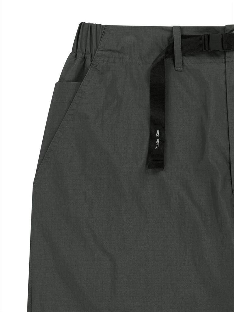 [Matinkim] STRAP BELTED PANTS FOR MEN IN CHARCOAL