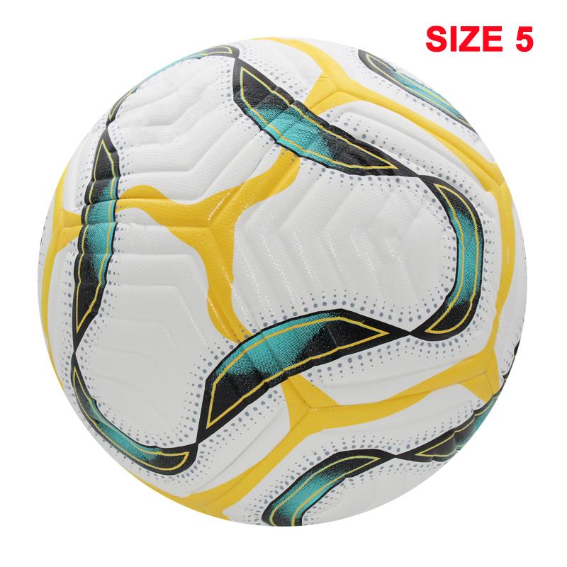 Palloni da calcio di alta qualità, misura ufficiale 4/5, materiale PU, senza cuciture, per partite all'aperto, allenamento di calcio, pallone da calcio
