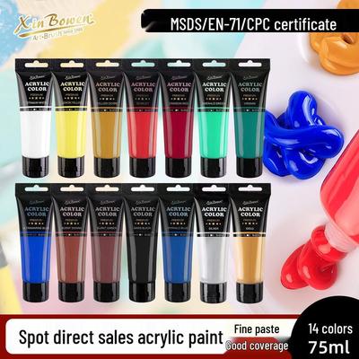 75ml Acrylfarben-Set für Schüler - Wasserdichte DIY Hand- & Textilmalerei Zubehör