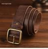 Men's Retro Cowhide Leather Belt, Durable & Versatile for Jeans & Business Attire